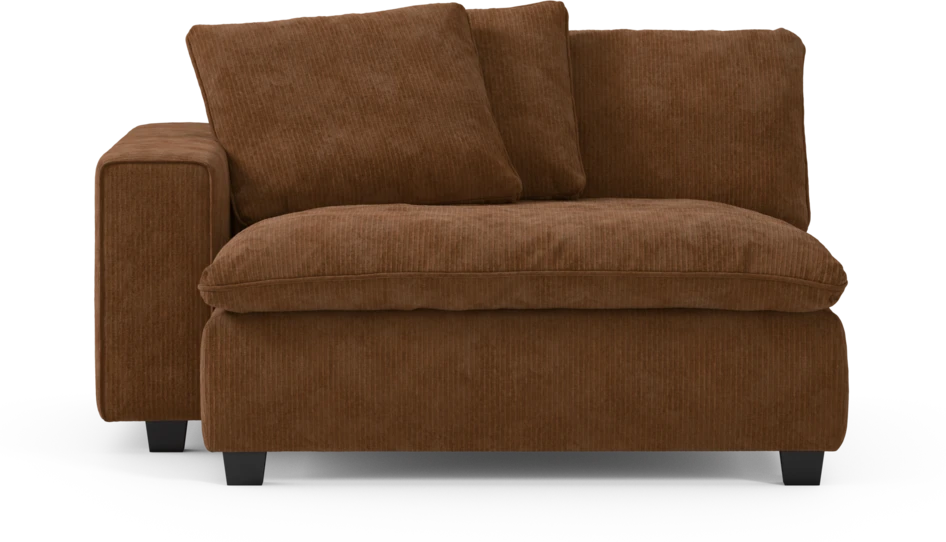Bellora - Schäslong XL med armstöd vänster - Brun
