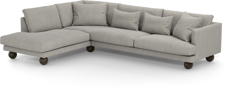 Harper - 3-sits soffa med divan vänster - Grå