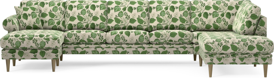 Eden - 3-sits soffa med schäslong vänster och divan höger - Flerfärgad