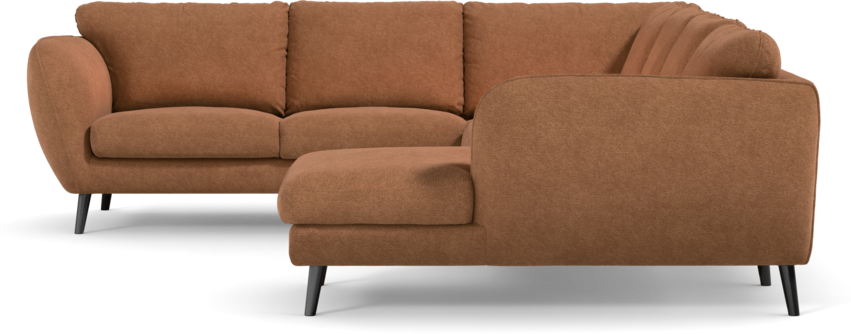 Madison Lux - Hörnsoffa med schäslong höger - Orange