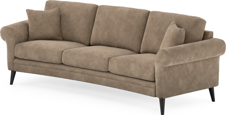 Eden - 3-sits soffa svängd - Beige