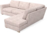 Friday - 2,5-sits soffa med divan höger - Rosa