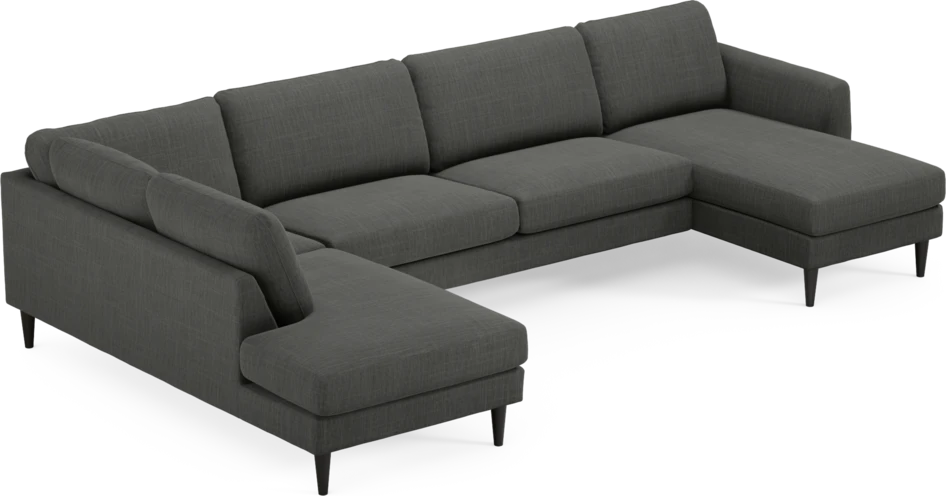 Bridge - 3-sits soffa med divan vänster och schäslong höger - Grå
