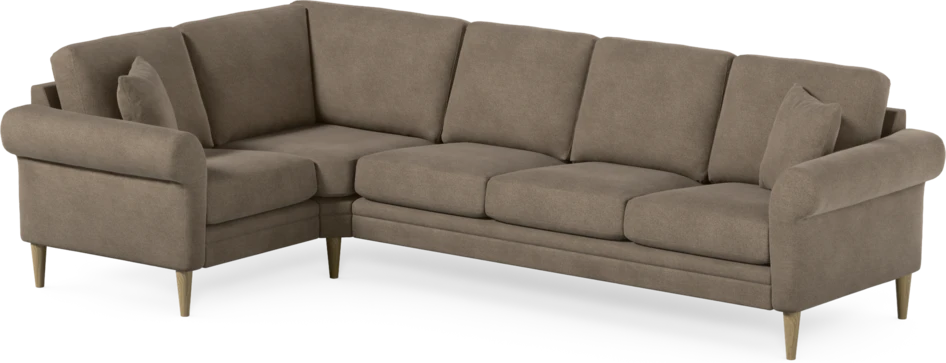 Eden - Hörnsoffa, 1+3-sits - Brun