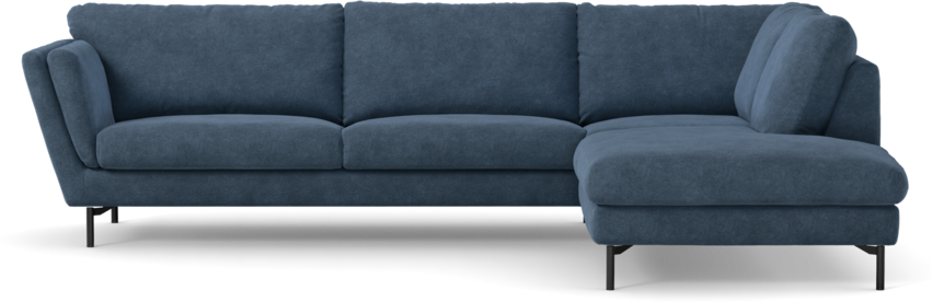 Madison Lux - 3-sits soffa med divan höger - Blå