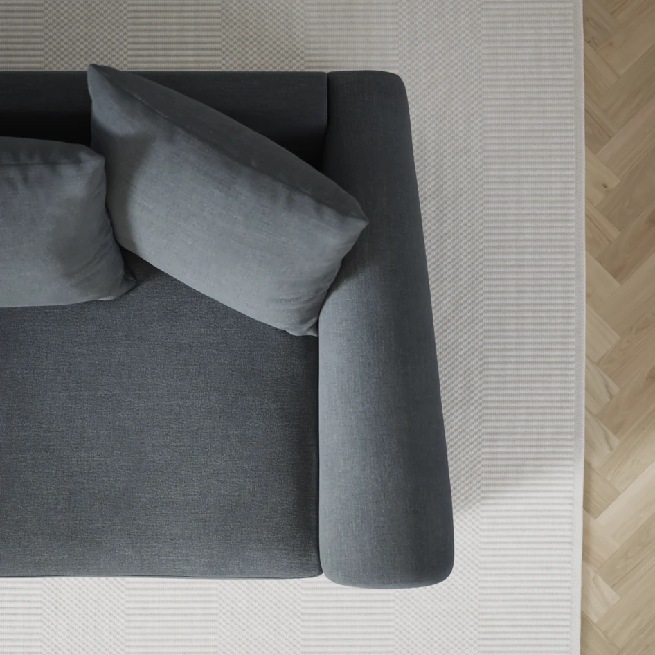 Town - 3-sits soffa med schäslong vänster - Blå