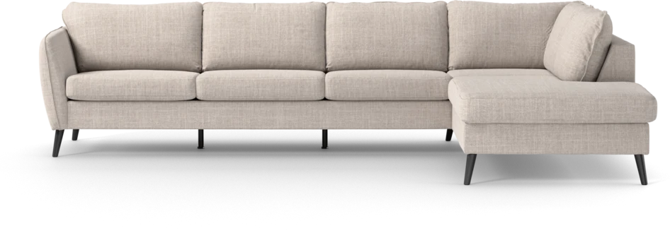 County - 3-sits soffa med divan höger - Beige