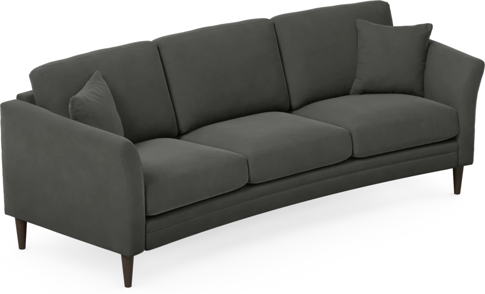 Eden - 3-sits soffa svängd - Grå