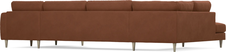 Bridge - 3-sits soffa med divan vänster och schäslong höger - Orange