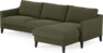 Winston - 3-sits soffa med schäslong, vändbar - Grön