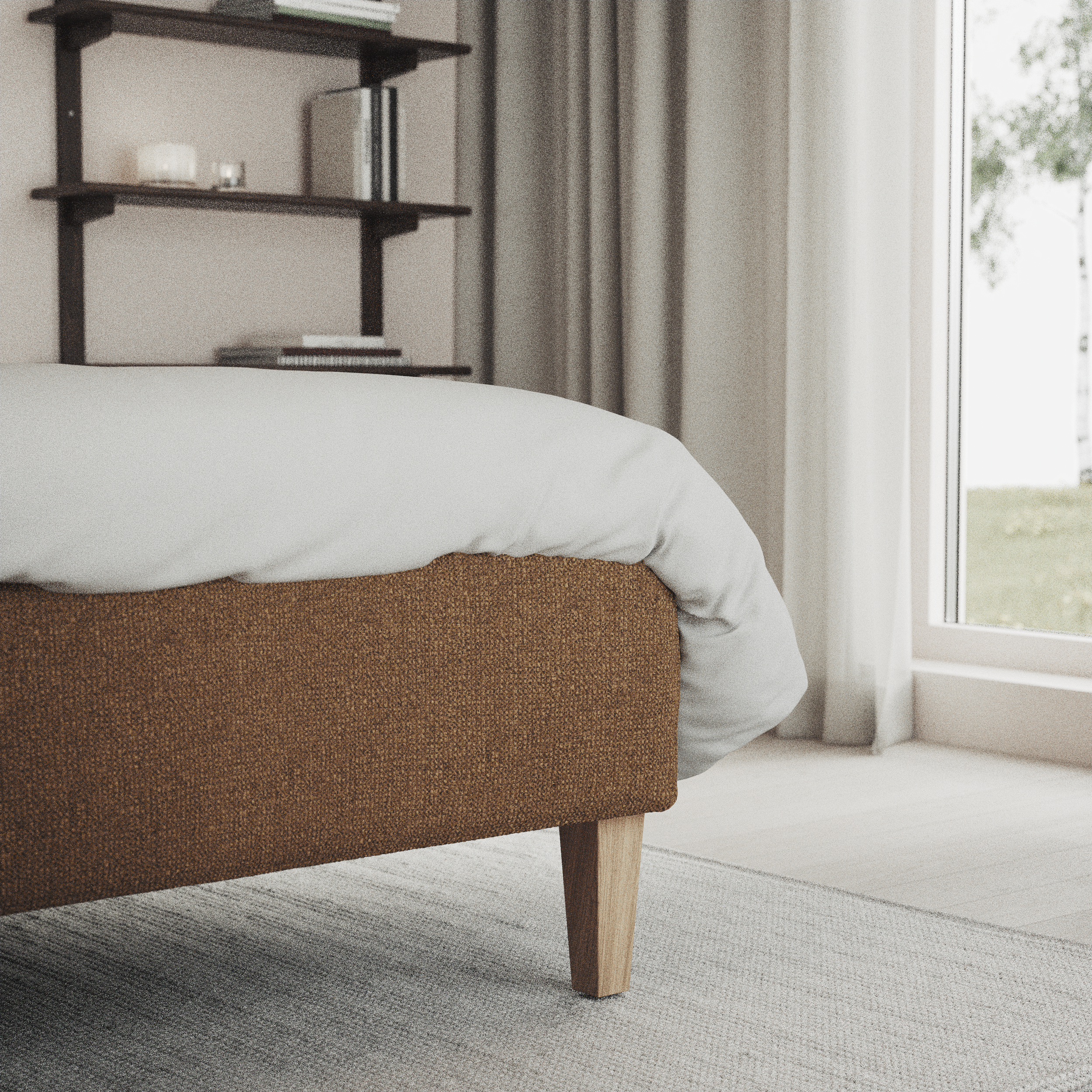 Delux Exclusive - Kontinentalsäng, enkelsäng 120 cm med bäddmadrass och sängben - inspiration