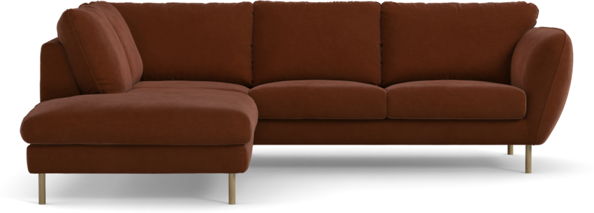 Madison Lux - 2-sits soffa med divan vänster - Orange