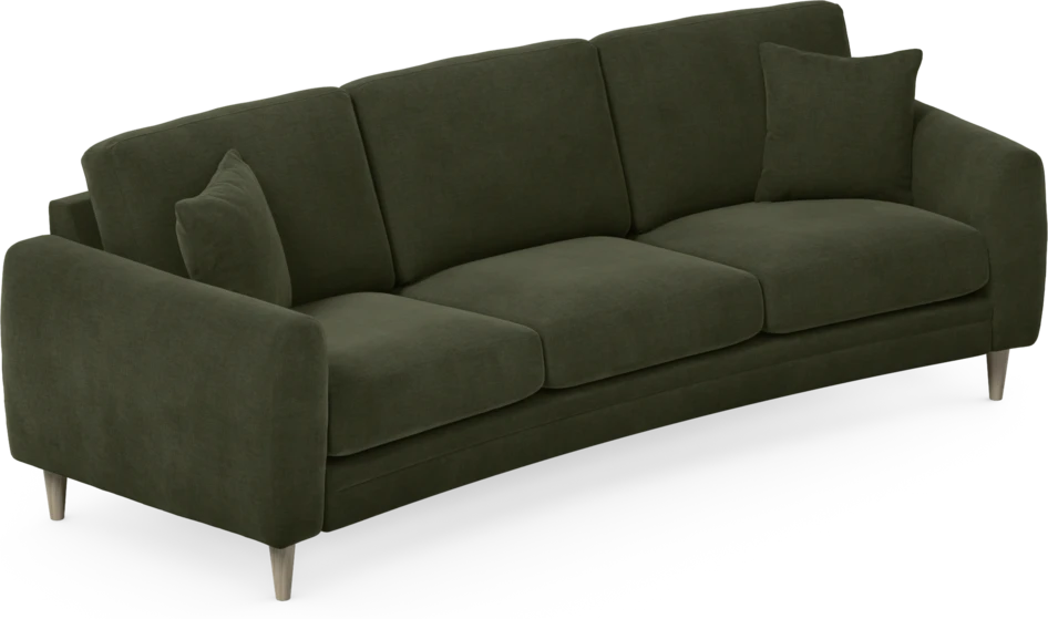 Eden - 3-sits soffa svängd - Grön