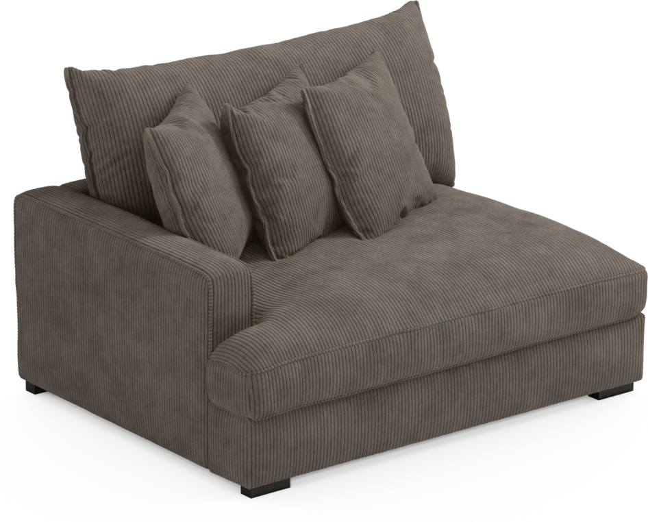 Rossi - 2-sits med armstöd vänster - Brun