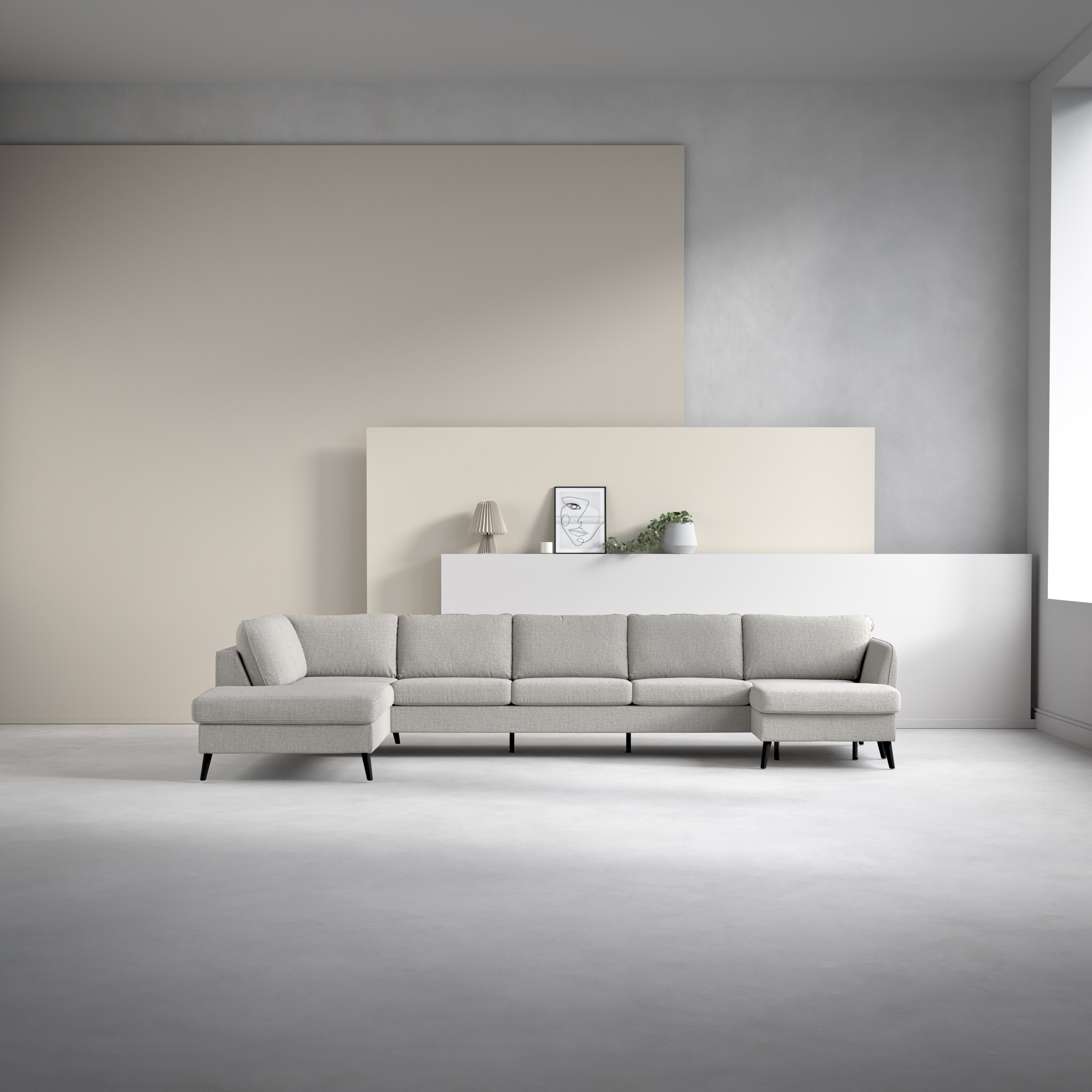 County, 4-sits soffa med divan vänster och schäslong höger