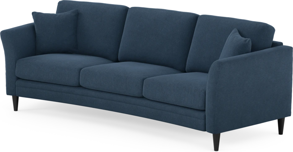 Eden - 3-sits soffa svängd - Blå