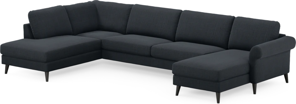 Bridge - 3-sits soffa med divan vänster och schäslong höger - Blå