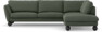 Madison Lux - 3-sits soffa med divan höger - Grön