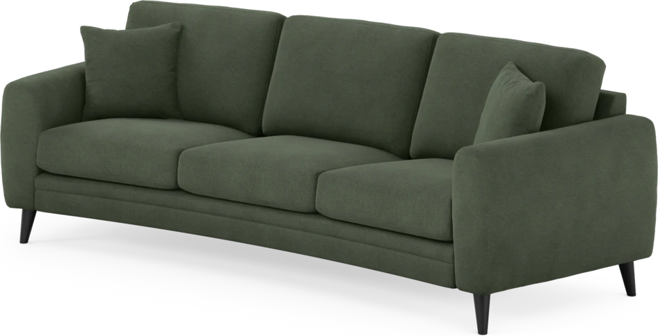 Eden - 3-sits soffa svängd - Grön