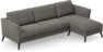 Bridge - 3-sits soffa med schäslong höger - Grå