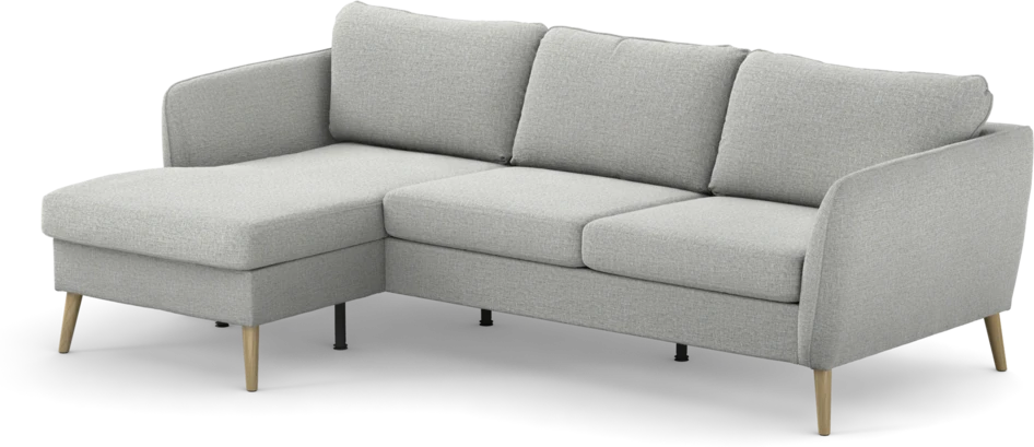 County - 3-sits soffa med flyttbar schäslong - Grå