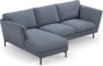 Madison Lux - 2-sits soffa med schäslong vänster - Blå