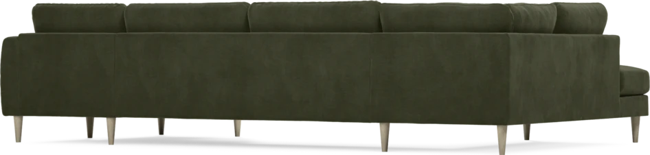 Bridge - 3-sits soffa med divan vänster och schäslong höger - Grön