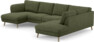 Madison Lux - 2-sits soffa med schäslong vänster och divan höger - Grön