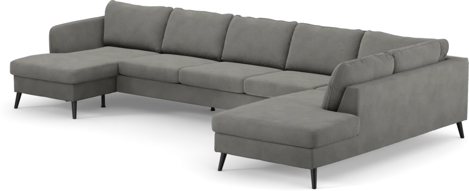County - 4-sits soffa med schäslong vänster och divan höger - Grå