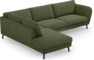 Madison - 3-sits soffa med divan vänster - Grön