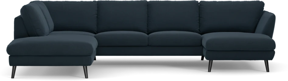 Madison Lux - 2-sits soffa med divan vänster och schäslong höger - Blå