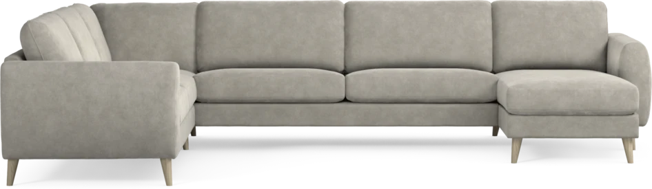 Bridge - Hörnsoffa, 2+3-sits med schäslong höger - Grå