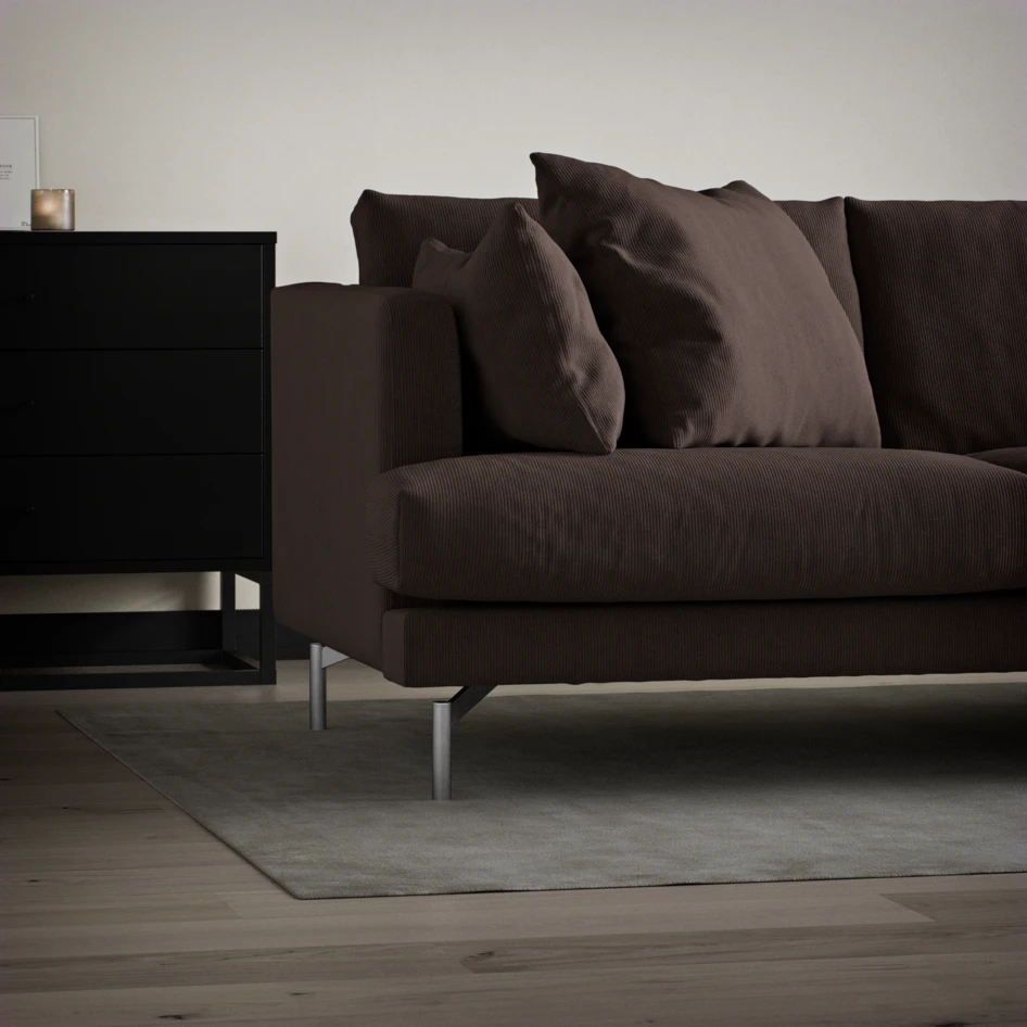 Harper - 4-sits soffa - Brun