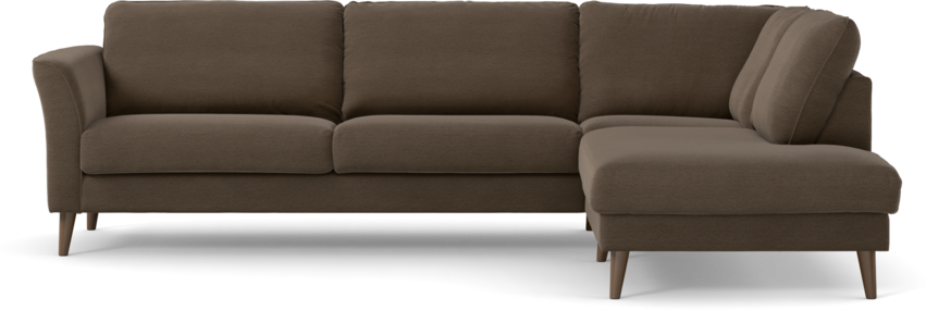 Bridge - 3-sits soffa med divan höger - Brun