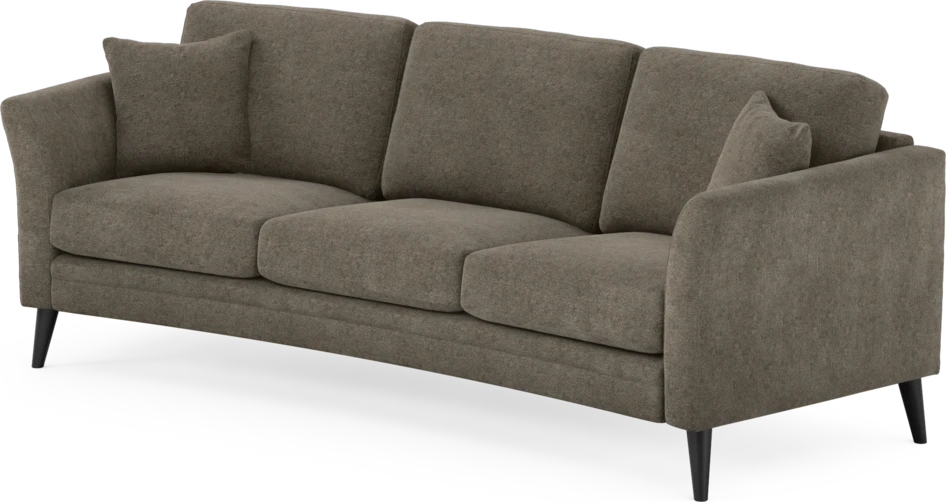 Eden - 3-sits soffa svängd - Brun