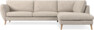 Madison Lux - 3-sits soffa med divan höger - Vit