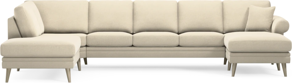 Eden - 3-sits soffa med divan vänster och schäslong höger - Beige