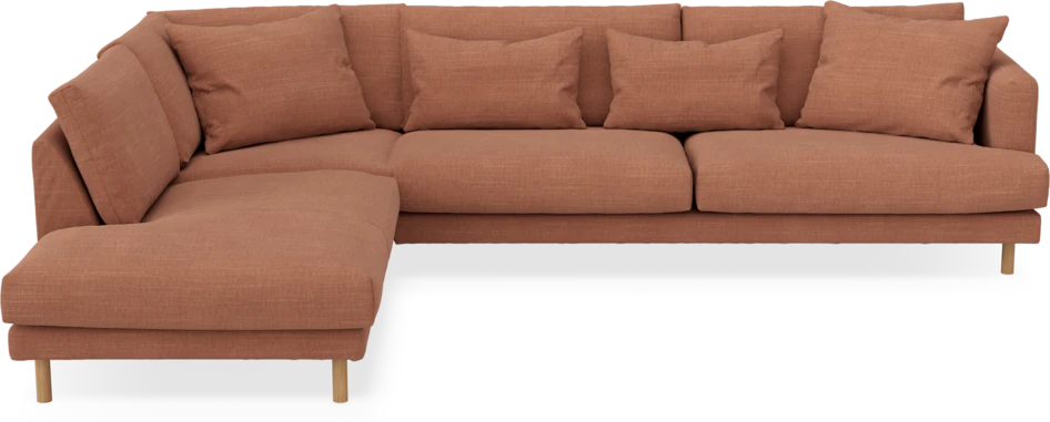 Harper - 3-sits soffa med divan vänster - Orange