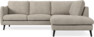 Madison - 2-sits soffa med divan höger - Vit