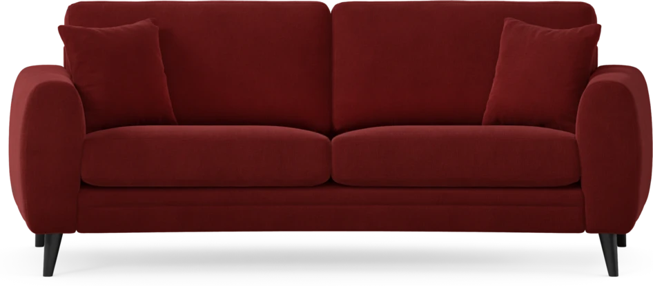 Eden - 2,5-sits soffa svängd - Röd