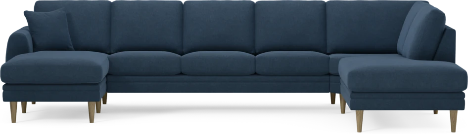 Eden - 3-sits soffa med schäslong vänster och divan höger - Blå
