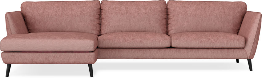 Madison - 3-sits soffa med schäslong vänster - Röd