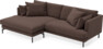 Harper - 4-sits med schäslong XL vänster - Brun