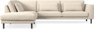Willow - 3-sits soffa med divan vänster, fast klädsel - Beige