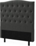 Delux Välvd - Sänggavel, 90-210 cm - Grå