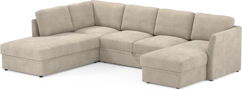 Öland - Bäddsoffa med divan vänster och schäslong höger - Beige