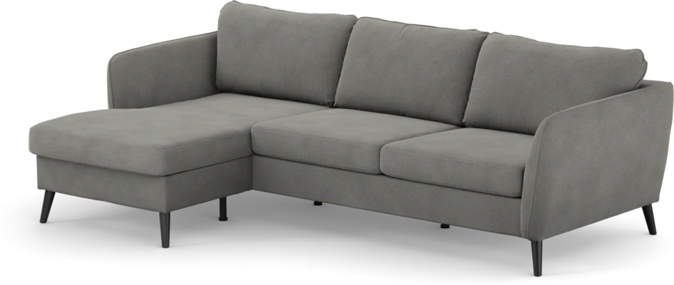 County - 3-sits soffa med flyttbar schäslong - Grå
