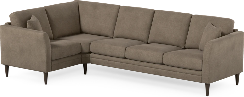 Eden - Hörnsoffa, 1+3-sits - Brun