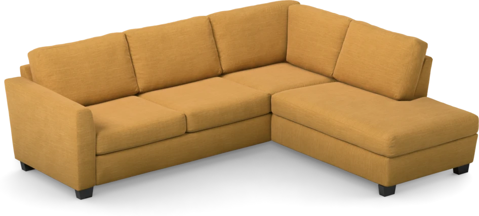 Friday - 2,5-sits soffa med divan höger - Gul
