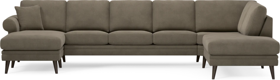 Eden - 3-sits soffa med schäslong vänster och divan höger - Beige